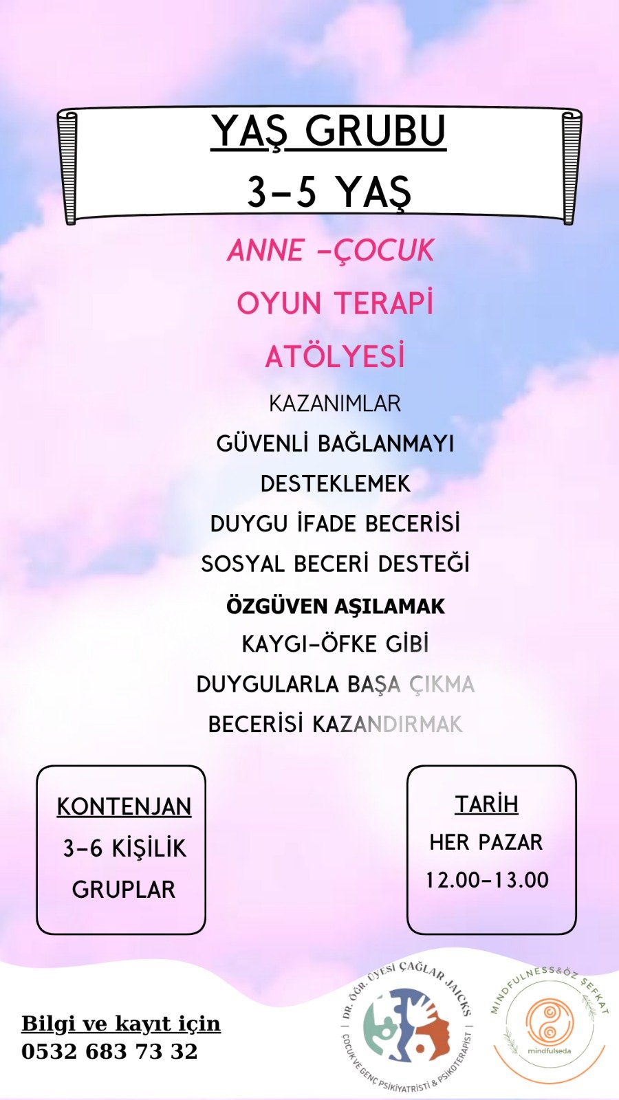3-5 Yaş Anne – Çocuk Oyun Terapisi 3-5 Yaş Anne - Çocuk Oyun Terapisi